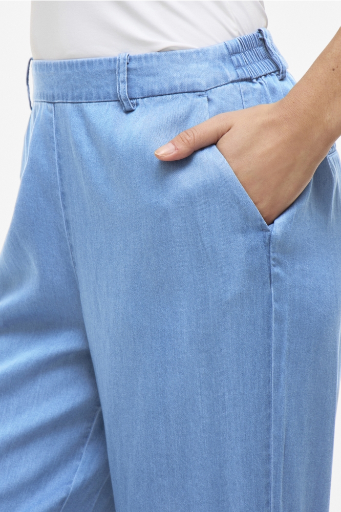 VIBISTA HW WIDE PANTS - NOOS 14107056 MEDIUM BLUE DENIM